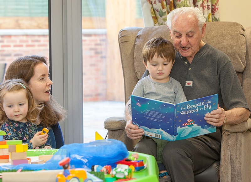 Book reading at the care homes