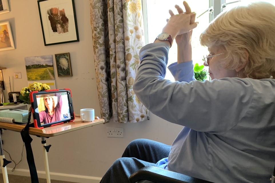 Online Yoga Sessions for our Residents with Sandi Hart
